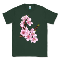 Sports Green Peach Blossom Illustrations Classic Tee - LillyAllenDesigns