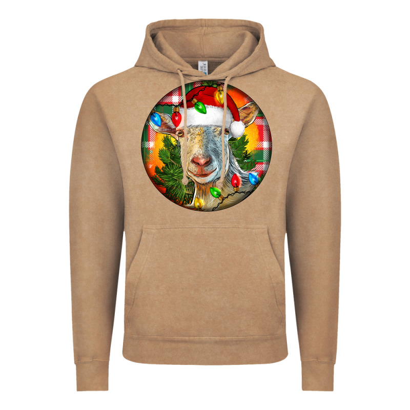 Saanen Goat Christmas Vintage Hoodie by LillyAllenDesigns | Teevron