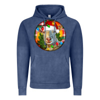Vintage Denim Saanen Goat Christmas Vintage Hoodie - LillyAllenDesigns