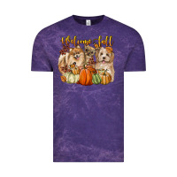 Cloud Purple welcome fall with dogs Vintage Tee - LillyAllenDesigns