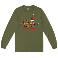 Army Green Ho Ho Ho Merry Christmas Long Sleeve Tee - Bettercallsaul
