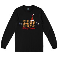 Black Ho Ho Ho Merry Christmas Long Sleeve Tee - Bettercallsaul