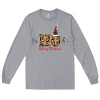 Heather Grey Ho Ho Ho Merry Christmas Long Sleeve Tee - Bettercallsaul