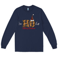 Navy Ho Ho Ho Merry Christmas Long Sleeve Tee - Bettercallsaul