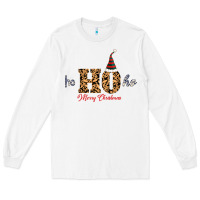 White Ho Ho Ho Merry Christmas Long Sleeve Tee - Bettercallsaul