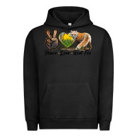 Pigment Black Peace Love Red Fox Urban Hoodie - LillyAllenDesigns
