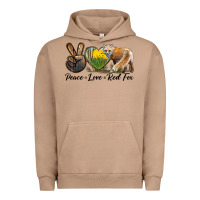 Pigment Burro Peace Love Red Fox Urban Hoodie - LillyAllenDesigns