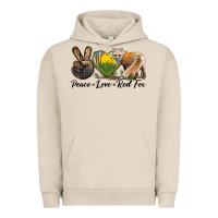 Peace Love Red Fox Urban Hoodie | Teevron