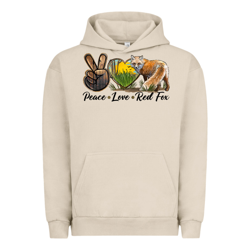 Peace Love Red Fox Urban Hoodie by LillyAllenDesigns | Teevron