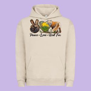 Peace Love Red Fox Urban Hoodie Designed By Lillyallendesigns