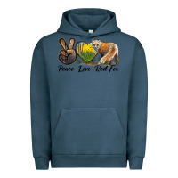 Pigment Midnight Navy Peace Love Red Fox Urban Hoodie - LillyAllenDesigns