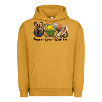 Pigment Peanut Butter Peace Love Red Fox Urban Hoodie - LillyAllenDesigns