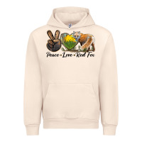 Sandshell Peace Love Red Fox Urban Hoodie - LillyAllenDesigns
