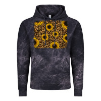 Cloud Black leopard sunflowers background Vintage Hoodie - RanaPortraitStore