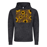 Vintage Black leopard sunflowers background Vintage Hoodie - RanaPortraitStore