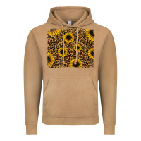 Vintage Camel leopard sunflowers background Vintage Hoodie - RanaPortraitStore