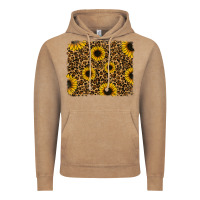 Vintage Coffee leopard sunflowers background Vintage Hoodie - RanaPortraitStore