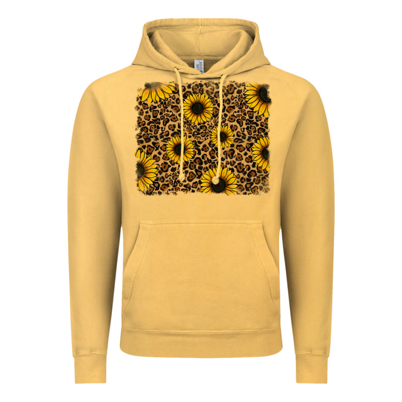 Leopard Sunflowers Background Vintage Hoodie by RanaPortraitStore | Teevron