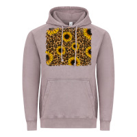 Vintage Zinc leopard sunflowers background Vintage Hoodie - RanaPortraitStore