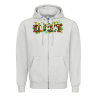 Dove Grey St. Patrick's Western lucky and shamrocks Zipper Hoodie - OliviaCreatesArt