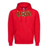 Red St. Patrick's Western lucky and shamrocks Zipper Hoodie - OliviaCreatesArt
