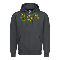 Smoke St. Patrick's Western lucky and shamrocks Zipper Hoodie - OliviaCreatesArt