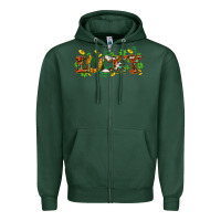 Sports Green St. Patrick's Western lucky and shamrocks Zipper Hoodie - OliviaCreatesArt