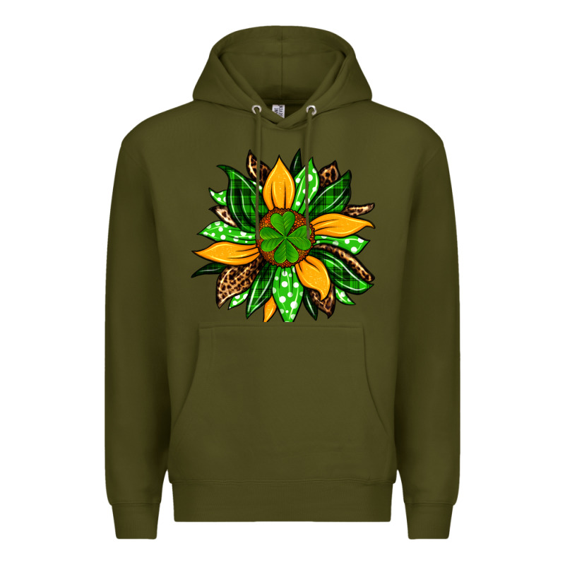 St. Patrick's Sunflower Premium Hoodie by OliviaCreatesArt | Teevron