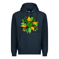 Navy St. Patrick's sunflower Premium Hoodie - OliviaCreatesArt