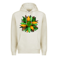 Oatmeal Heather St. Patrick's sunflower Premium Hoodie - OliviaCreatesArt