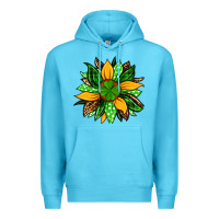 Ocean Blue St. Patrick's sunflower Premium Hoodie - OliviaCreatesArt