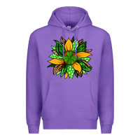 Purple St. Patrick's sunflower Premium Hoodie - OliviaCreatesArt