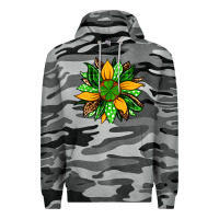 Slate Camo St. Patrick's sunflower Premium Hoodie - OliviaCreatesArt