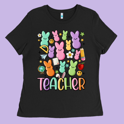 Teacher Bunny's Ladies Tee Designed By Maliassmallbusiness