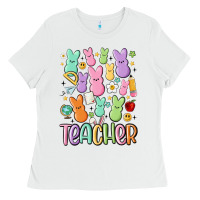 White teacher bunny's Ladies Tee - MaliasSmallBusiness