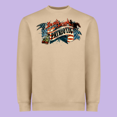 I'm Not Drunk I'm Patriotic Heavyweight Sweatshirt Designed By Howdyjamesfarm