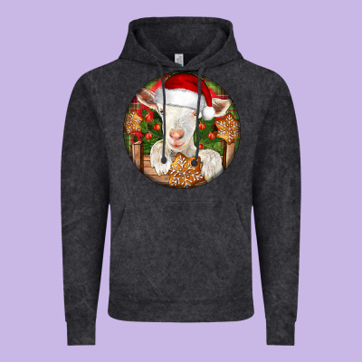 Baby Cashmere Goat Christmas Vintage Hoodie Designed By Lillyallendesigns