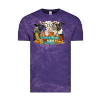 Cloud Purple pumpkin season with baby sheeps and goat Vintage Tee - LillyAllenDesigns