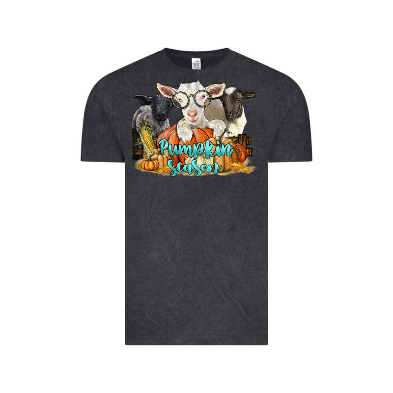 Pumpkin Season With Baby Sheeps And Goat Vintage Tee by LillyAllenDesigns | Teevron
