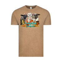 Vintage Coffee pumpkin season with baby sheeps and goat Vintage Tee - LillyAllenDesigns