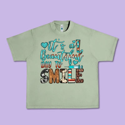 It’s A Beautiful Day To Smile Urban Heavy Tee Designed By Jahusdesignshop