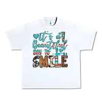 White it’s a beautiful day to smile Urban Heavy Tee - JahusDesignShop