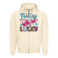 Sandshell feeling lucky valentine's day olivia Zipper Hoodie - OliviaCreatesArt