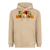 Mushroom Baseball And Softball Dad Libbey Glass Heavyweight Hoodie - BundleAndBundleShop