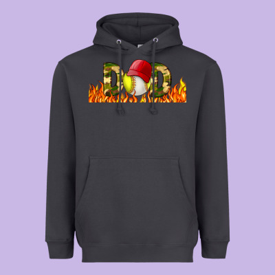 Baseball And Softball Dad Libbey Glass Heavyweight Hoodie Designed By Bundleandbundleshop