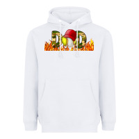 White Baseball And Softball Dad Libbey Glass Heavyweight Hoodie - BundleAndBundleShop