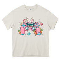 Cream happy easter Heavy Core Tee - MaliasSmallBusiness