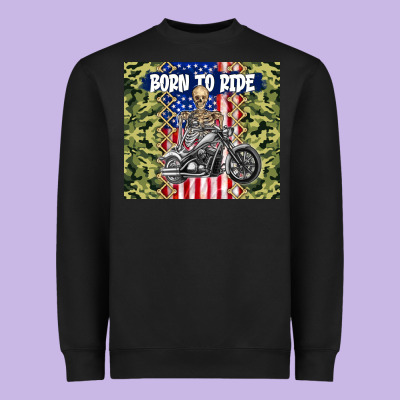 Born To Ride Heavyweight Sweatshirt Designed By Tumblerdesignbyshophia