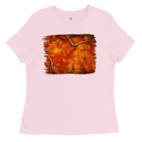 Bubblegum Pink orange hunter camouflage pattern brushstroke Ladies Tee - Jasminsmagicworld