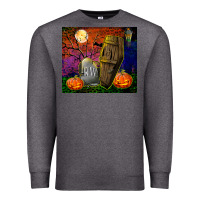 Charcoal Heather headstone and coffin tumbler Premium Sweatshirt - BundleAndBundleShop